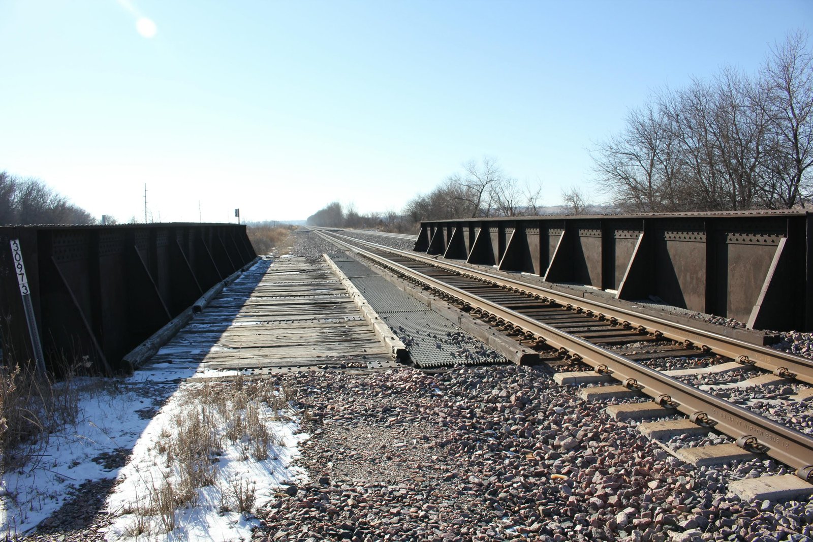 Looking west